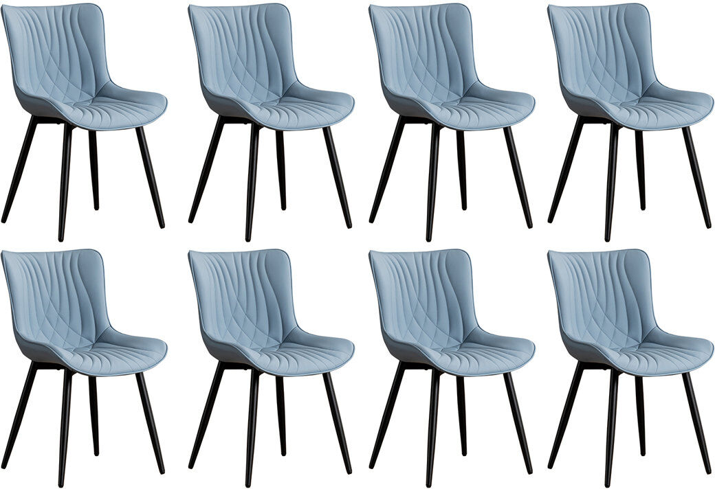 Blue Elephant Comfortable Padded Dining Chairs with Back Easy Assembly Upholstered Side Chair, Accent Chairs for Kitchen, Dining Room Blue 81cm H X 49cm W X 45cm D