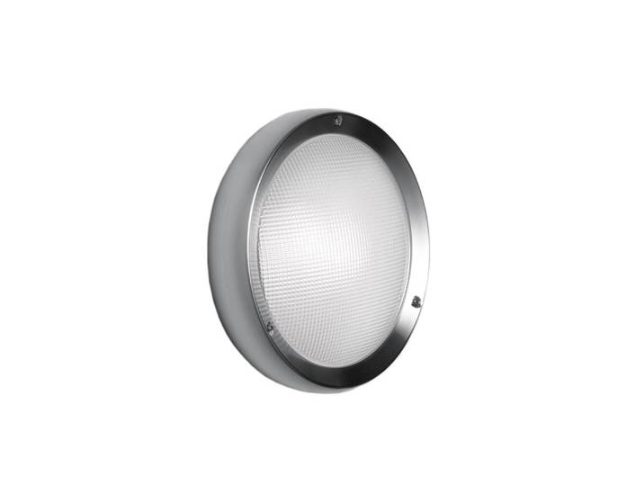 ARTEMIDE lampe murale applique ou lampe de plafond pour extérieur NIKI (Satin - Acier, verre prismatique)