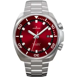 Junghans 27/4661.44 Herren-Automatikuhr 50 bar Aquaris Red 2 Bänder