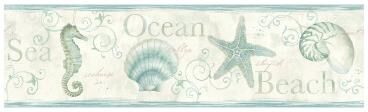 Chesapeake Island Bay Sea Green Starfish Border - 6 x 180 x 0.025