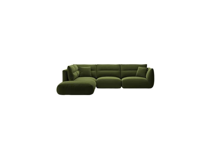7-Sitzer Design Ecksofa „Maurie“ Samt Armeegrün CXL by Christian Lacroix