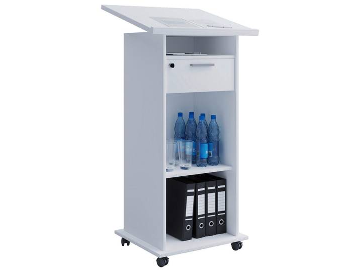 Mid.you Stehpult, Weiss, Holzwerkstoff, 50x120x60 cm, Büromöbel, Schreibtische, Stehpult