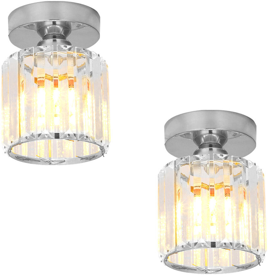 Fairmont Park Trebino Crystal Semi Flush Mount Chrome