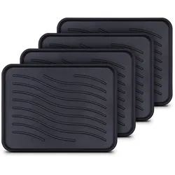 Bestlivings Schuhabtropfschale ( 4er Pack ) Schuhwanne mit hohem Rand ( 38 x 38 x 2,5cm ) - Aptropfunterlage, Schuhmatte für Haus und Garten - Wasserdicht