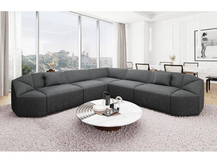 Stoff Ecksofa Cabrera L-Form