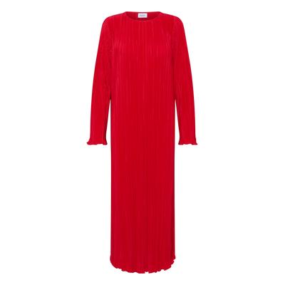 Midikleid SAINT TROPEZ "Damen Kleid ZuniSZ", Damen, Gr. L, N-Gr, rot (chinese rot), Obermaterial: 100% Polyester PES., Kleider Midikleid