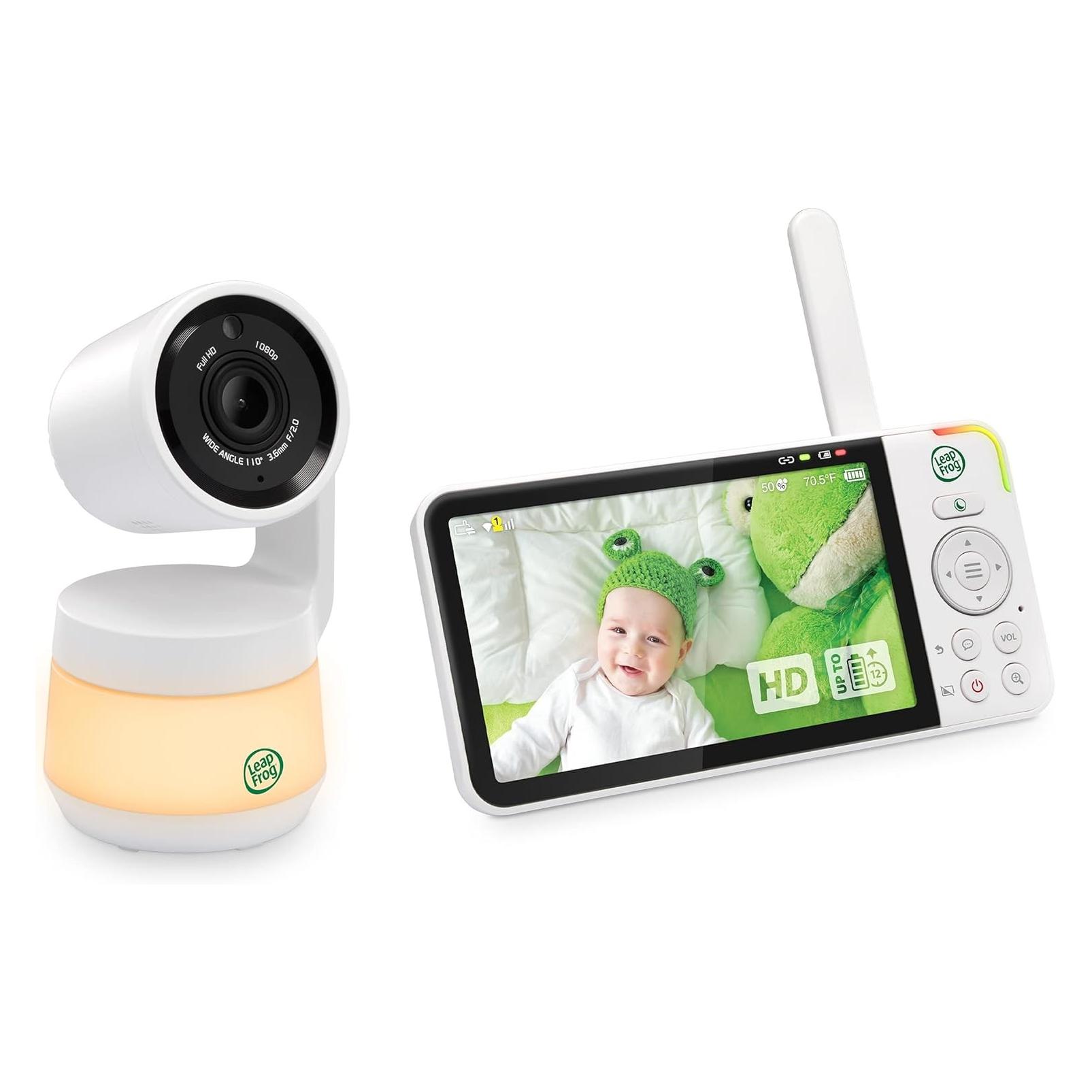 Leapfrog Babyfon mit Kamera, 720p HD-Display, App, WLAN, Temperatur- und Feuchtigkeitssensor (Babyphone mit Kamera, 300 m) (LF925HD)