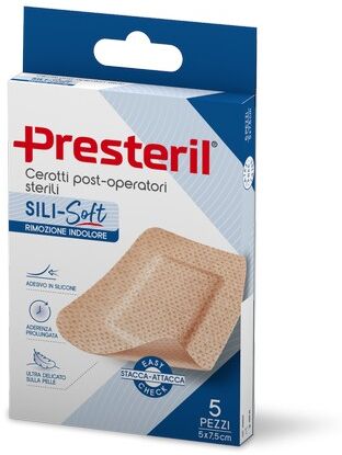 Corman Presteril 5 Cerotti Post Operatori Sili-Soft Skin 5x7,5 Cm