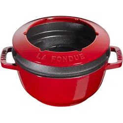 Staub Fondue Set kirschrot, Fondue Set, Rot, Schwarz