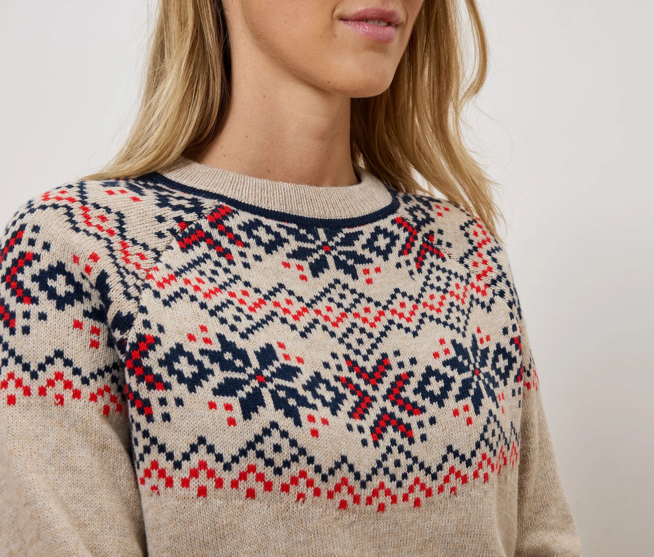 Tchibo - Norweger-Strickpullover - Damen - Gr. L - dunkelblau/jacquard