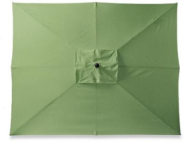 Rectangular Outdoor Market Patio Umbrella - Meadow, Black/Meadow - Grandin Road