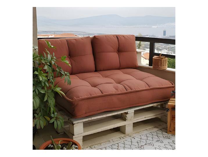 Xlmoebel Sofakissen Braunes Stoffsofa mit bequemer Polsterung für gemütliche Abende, (Sofakissen), Hergestellt in Europa