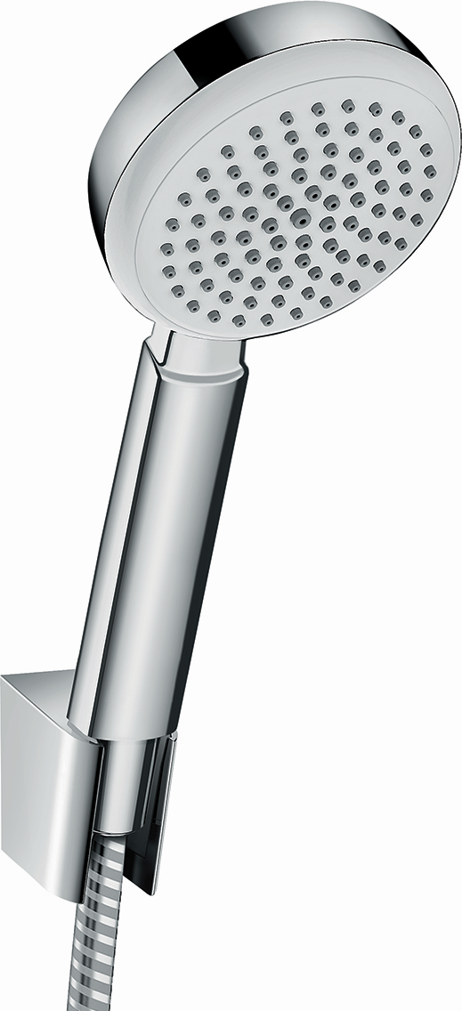 Hansgrohe Crometta 100 1jet set de bain 26664400 blanc-chrome, 125 cm tuyau Metaflex