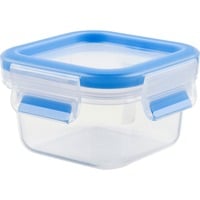 CLIP & CLOSE Frischhaltedose 0,2 Liter transparent/blau, quadratisch