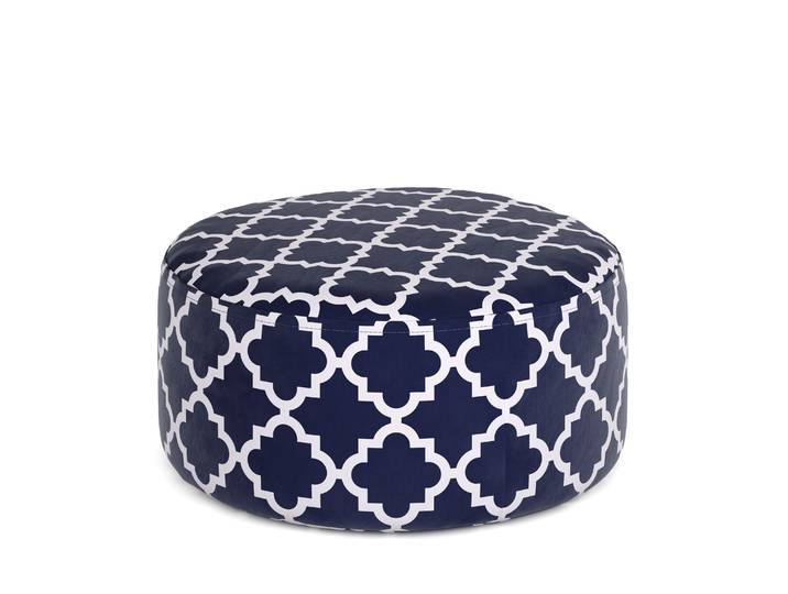 Outdoor Pouf aufblasbar PATTY dunkelblau/weiss