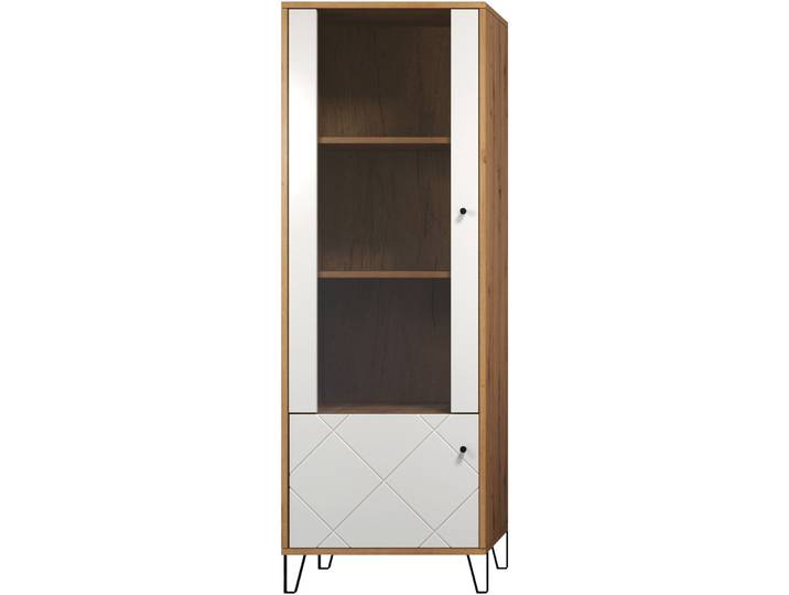 Vitrine Clara eiche Holzwerkstoff B 63 H 172 cm - Vitrine