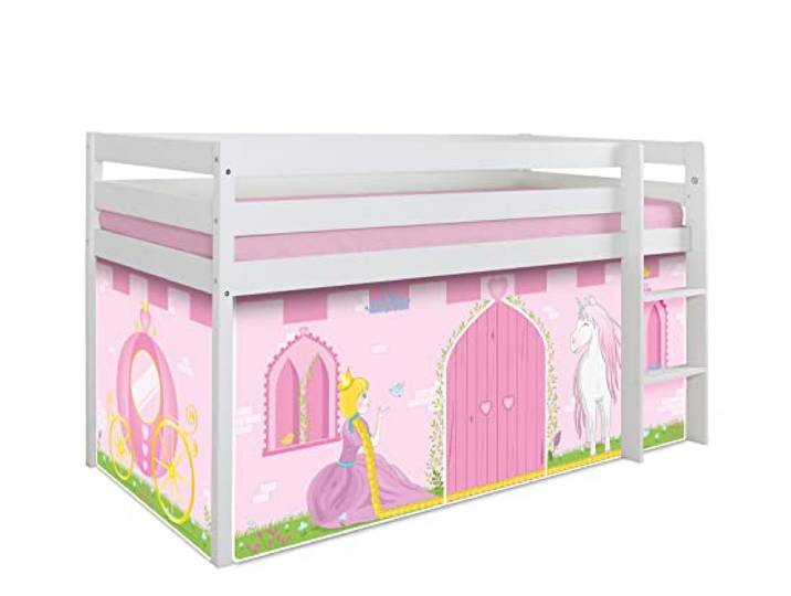 TiCAA Hochbett Prinzessin Liora Kiefer weiß