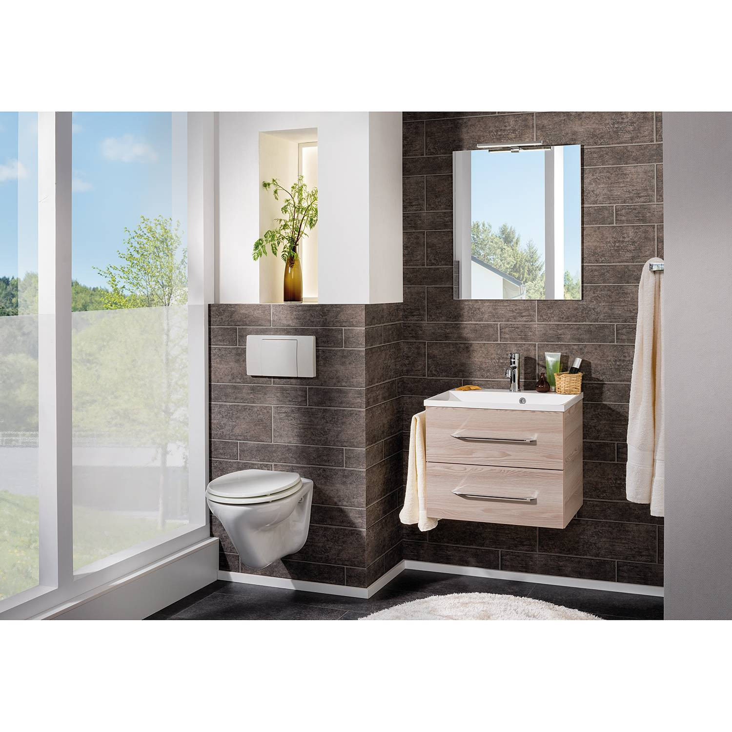 home24 Spiegel Clever 60cm Zilver