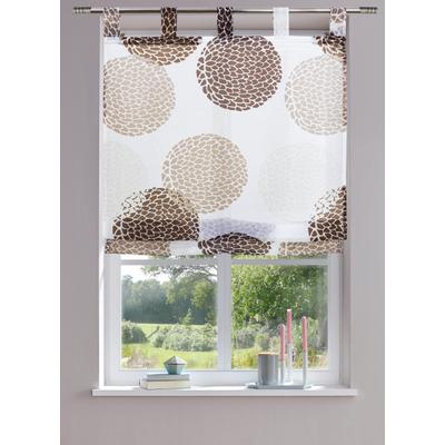 Raffrollo OTTO HOME "Belem" Gr. 3, braun, B:80cm H:140cm, Voile, Obermaterial: 100% Polyester, Raffrollos, Transparent, Voile, Polyester