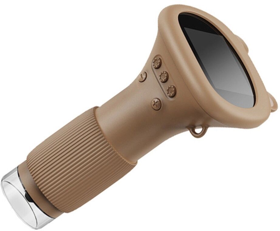INF Microscope numérique portable avec affichage IP 2.0 inch - 50-1000x, 1080P HD, 8 LED, USB Type-C rechargeable, compatible Marron