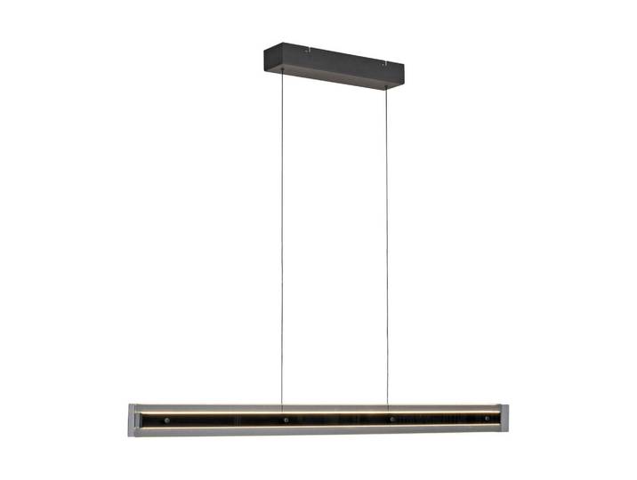 Schöner Wohnen Led-Pendelleuchte Lena, Schwarz, Metall, Kunststoff, 8x200x105 cm, Schutzklasse II (Schutzisoliert), höhenverstellbar, 3 Helligkeitsstufen, Lampen & Leuchten, Innenbeleuchtung, Hängeleuchten, Pendelleuchten