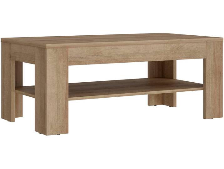 Couchtisch FORTE Attention , braun (rivera eiche, rivera eiche, rivera eiche), B:110cm H:45,5cm T:60cm, Tische, Couchtisch, Couchtisch, Ablageboden, Holzoptik
