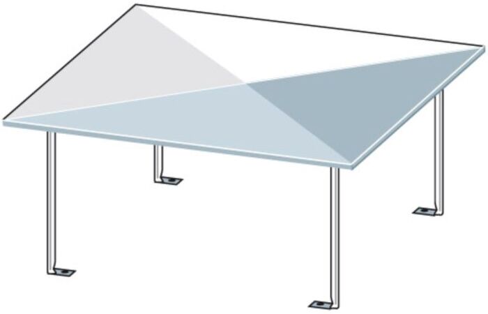 Bertrams Camino-fix Dach 02DE22 Innenmaß 220/220 mm, aus Edelstahl