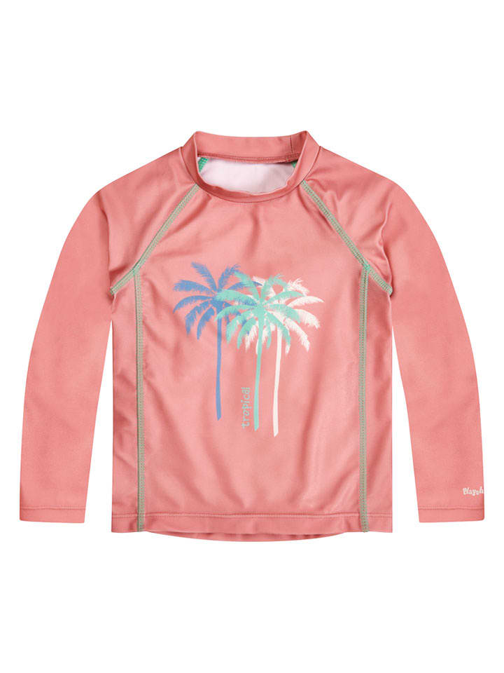 Playshoes Badeshirt "Palmen" in Koralle - 86/92