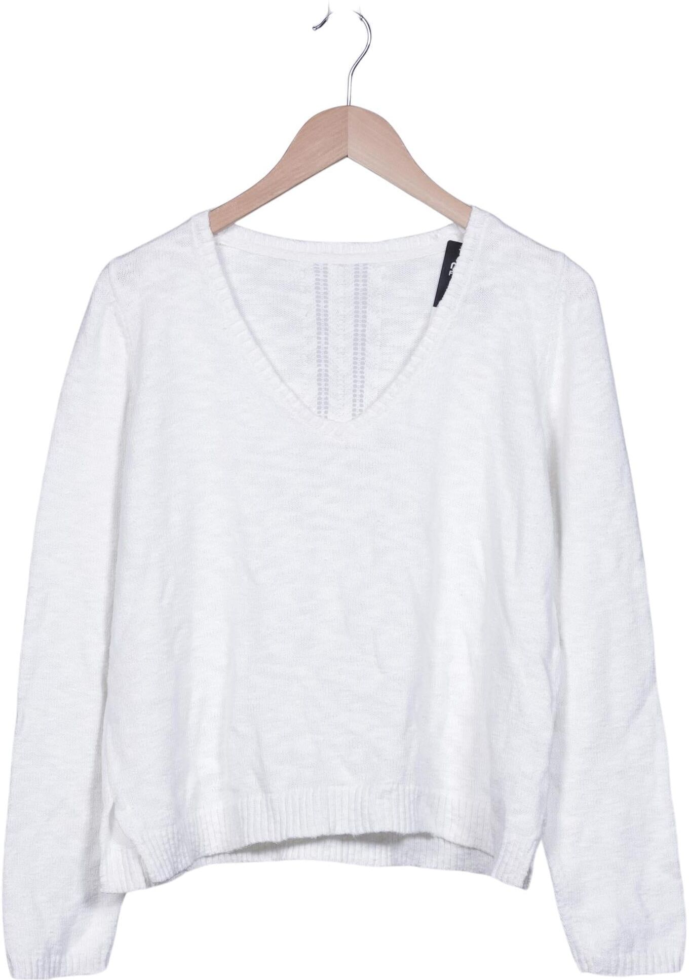 Lanius Damen Pullover, Weiß, Gr. XL, Baumwolle - Second Hand