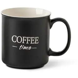 Kaffeebecher Coffee Time 530 ml Porzellan Schwarz