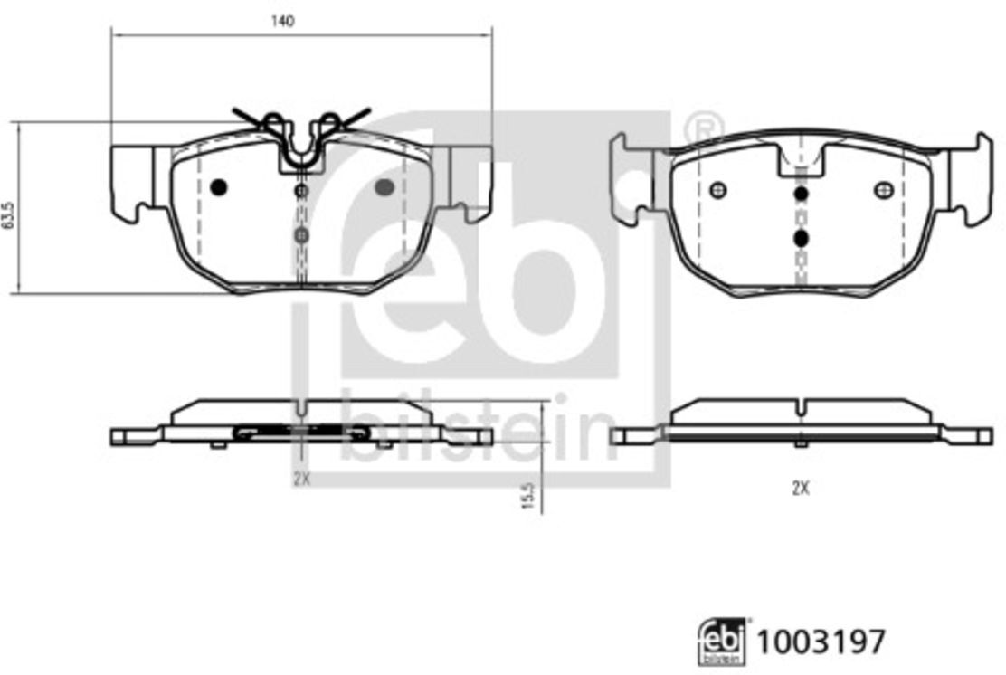 Febi Bilstein Bremsbelagsatz FEBI 1003197