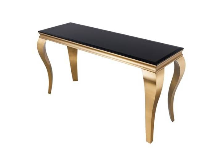 Riess Ambiente Konsolentisch MODERN BAROCK 145cm - schwarz Gold - Opalglas hochwertig, 50 kg Belastbarkeit, Barockstil, Edelstahlgestell