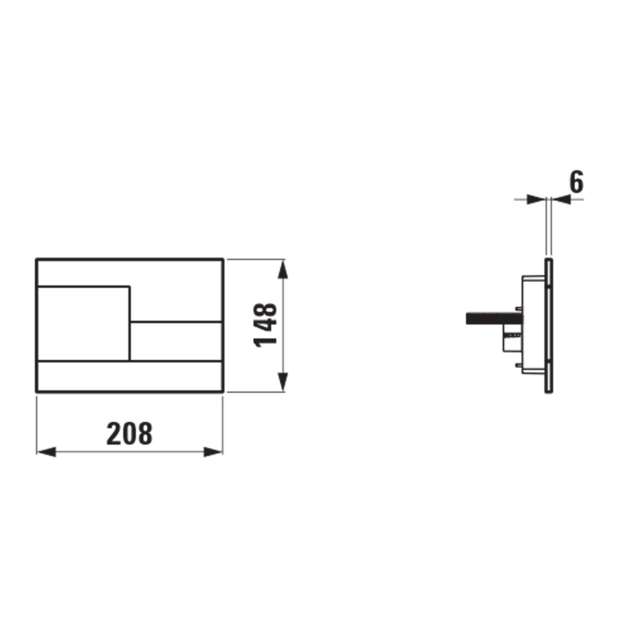 LAUFEN Betätigungsplatte SKYLINE INEO m. Zweimengenbetätigung Rosegold gebürstet, H9001181680001 H9001181680001