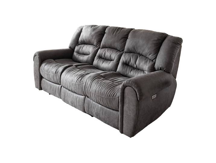 Einzelsofa 3-Sitzer grau 203 cm - Relaxfunktion - PABLO