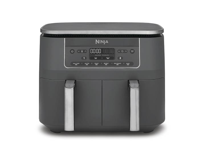 Ninja DZ300EU friteuse Double 7,6 L Autonome 2470 W Friteuse d’air chaud Gris