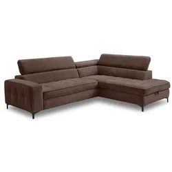Ecksofa Nala Stoff Braun Dunkelbraun