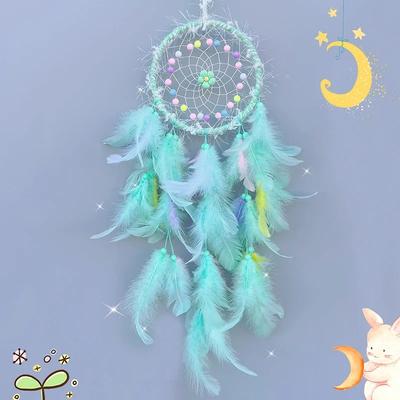 Inspire Essentials Handmade Dream Catcher Wind Chimes Boho Hanging Decor For Bedroom Car And Home green