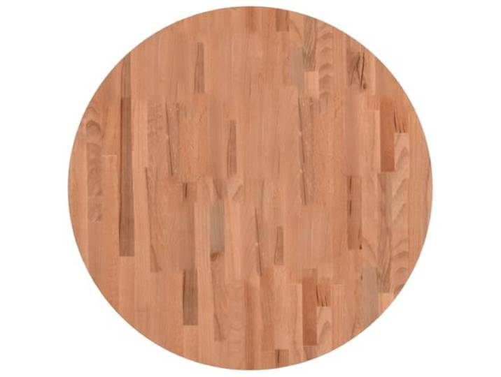 KGHFDVB Tischplatte Braun Ø 80 x 1,5 cm Rund Massivholz Buche Lackierung Massives Buchenholz mit Lackierung, runde Form, für Couchtische und Möbelprojekte, Ø 80 x 1, 5 cm, 5 cm