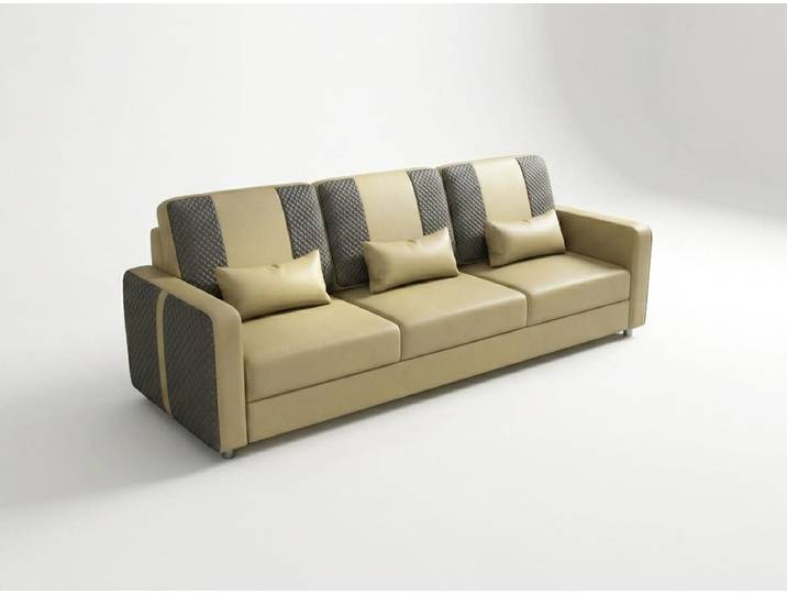Xlmoebel 3-Sitzer Leder Sofa 3-Sitzer Modern Beige Grau Couch Design Set Polstersofa *, 1 Teile, Modernes Design