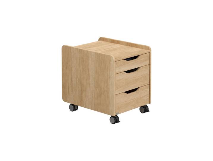 Paidi Rollcontainer, Eichefarben, Holzwerkstoff, 3 Schublade(n) Schubladen, 44.3x53.7x57.3 cm, Typenauswahl, Beimöbel erhältlich, Büromöbel, Container, Rollcontainer