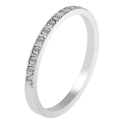 Fingerring AKZENT "Azura, langlebig" Gr. 57, silber (silberfarbig), Fingerringe, Damen, 57, Edelstahl, Fingerring