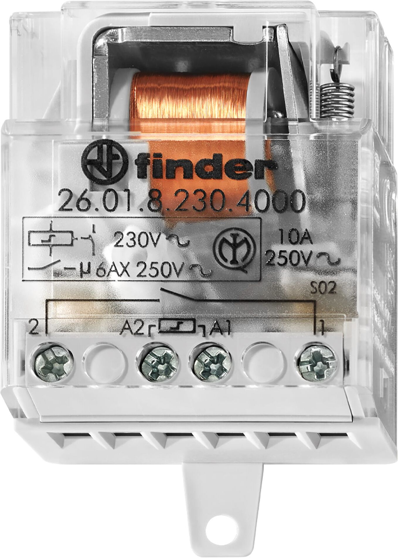 Finder RELE'  IMPULSI 230V 1 CONTATTO NO 10A MORSETTI A BUSSOLA ECC SEPARATA 2601230