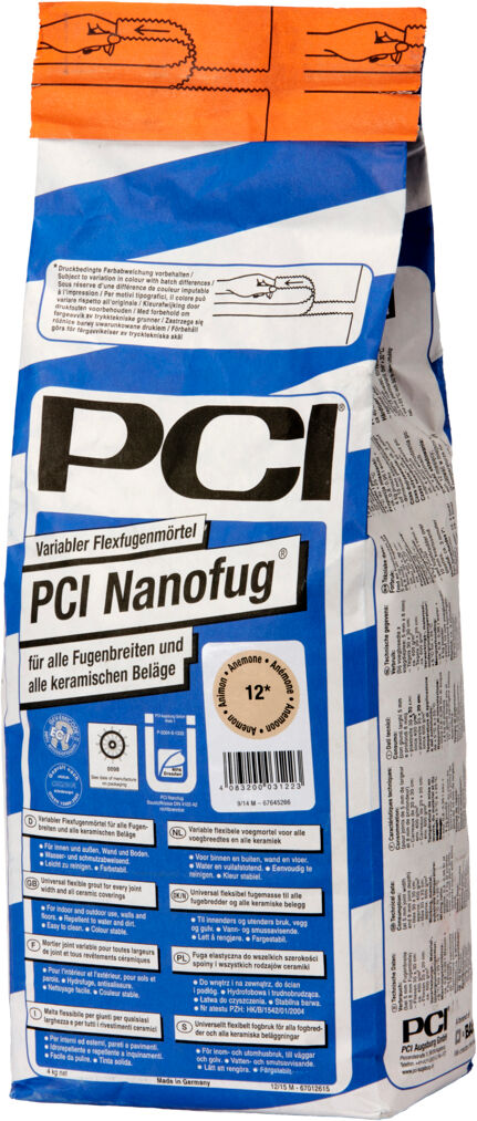 PCI Nanofug, variabler Flexfugenmörtel, insbesondere für Steingut- und Steinzeugbeläge, Nr. 18 manhattan, 4 kg