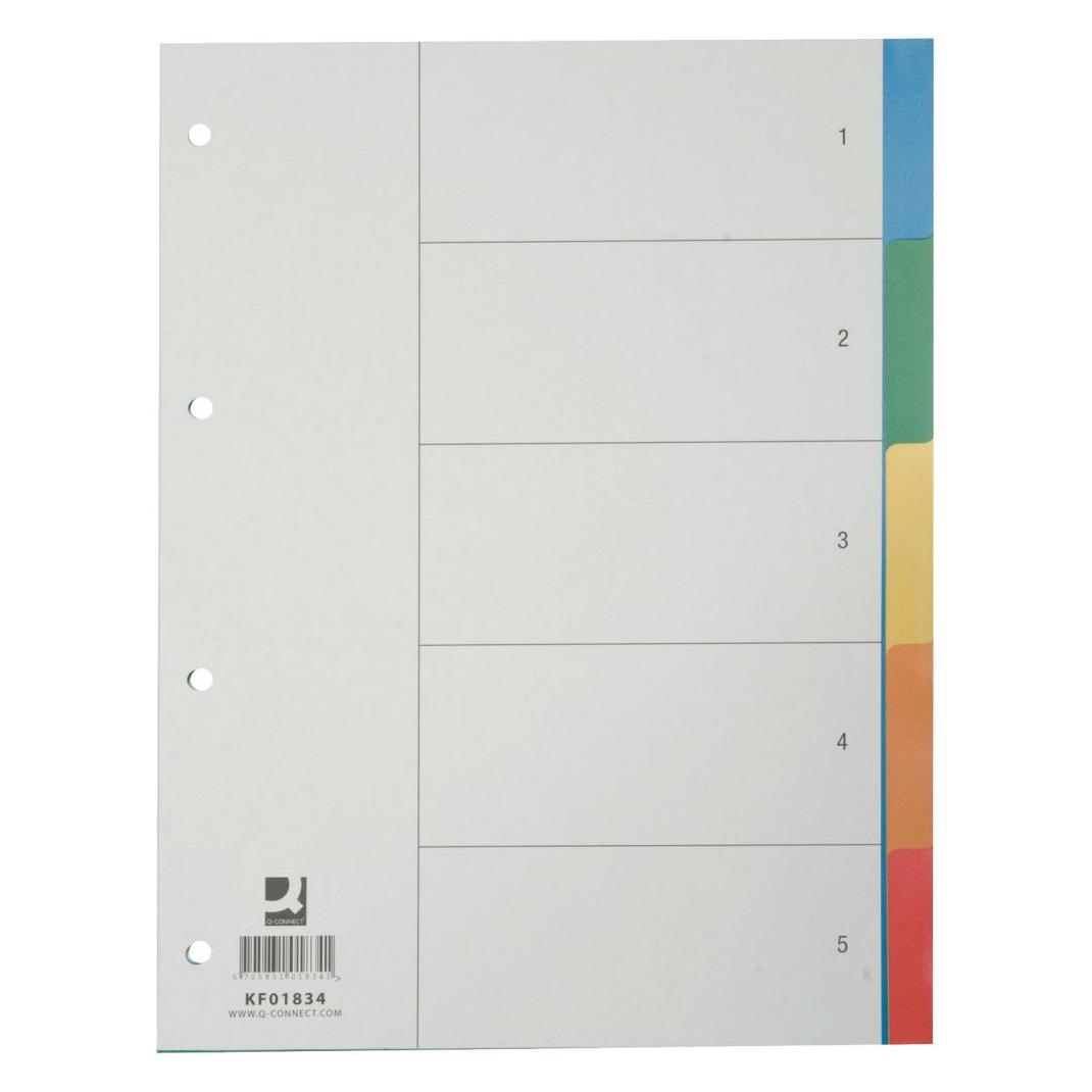 Q-Connect Kunststoff-Register 5-teilig (KF01896)