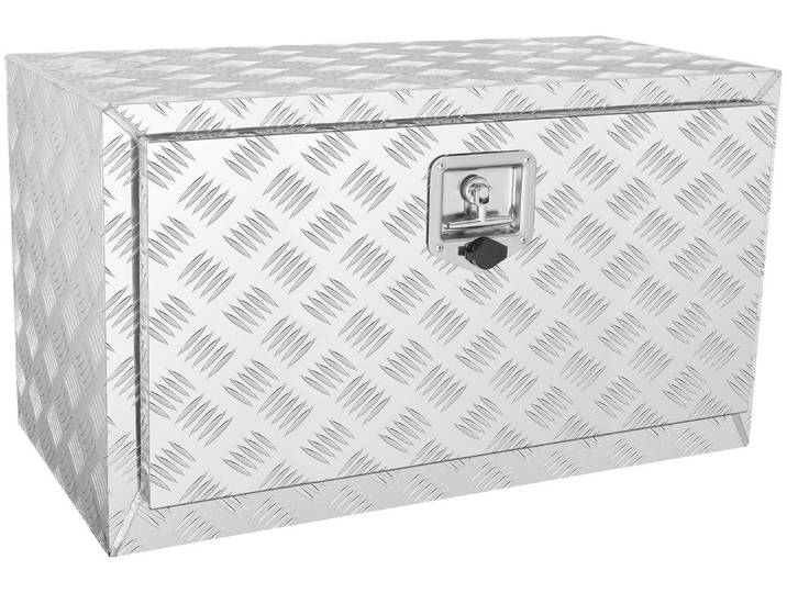 VEVOR Truckbox Boîte à outils Boîte à outils pour remorque 760x355x405mm Boîte de rangement pour pick-up\, boîte à outils en aluminium à plaques de diamant avec serrure & clés\, boîte de rangement étanche pour remorque