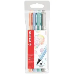 Stabilo 4er-Etui Fasermaler »pointMax Pastell«