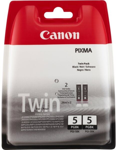 Canon Pgi-5bk Blækpatroner, 2-Pak