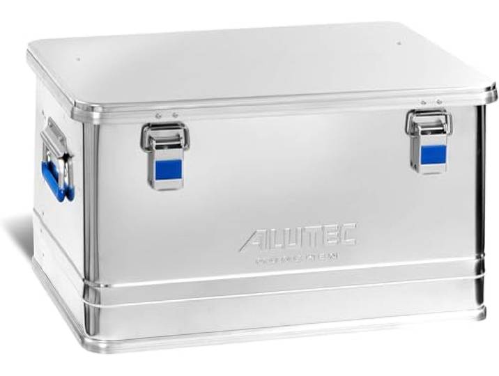 ALUTEC COMFORT 60 boîte en aluminium (capacité 60 l\, dimensions intérieures 550 x 350 x 315 x 315 mm\, étanche à la poussière et aux éclaboussures\, boîte à outils\, boîte de rangement) 12006
