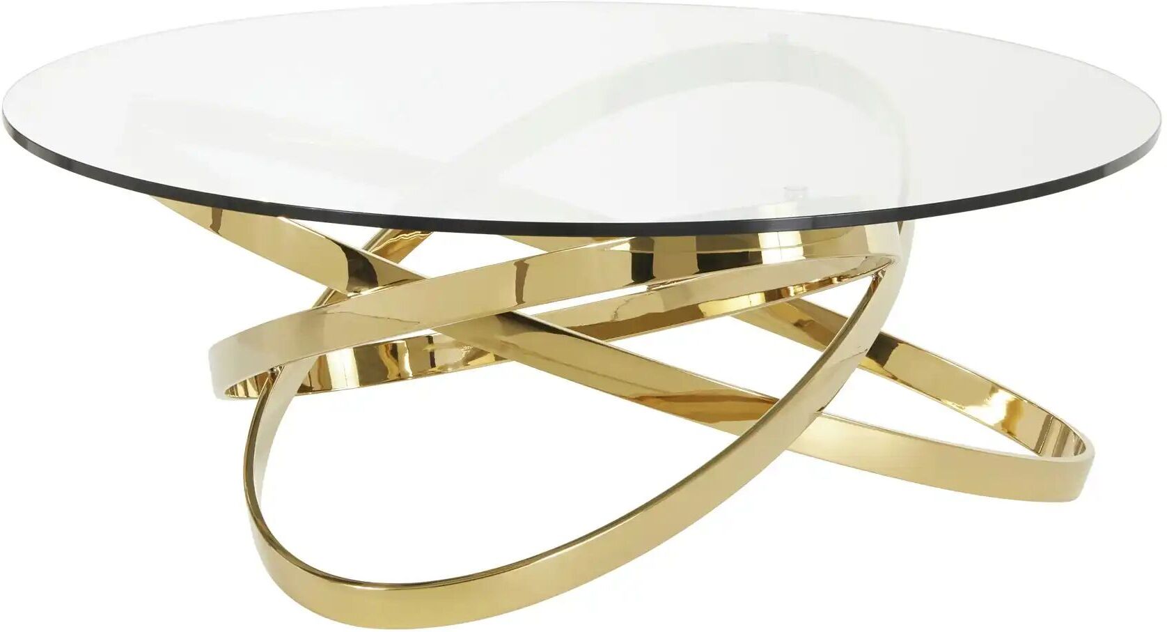 Höffner Couchtisch  Thore ¦ gold ¦ Maße (cm): H: 36  Ø: 100
