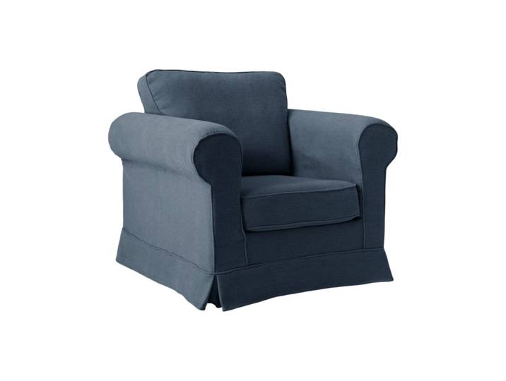 Fauteuil en tissu h 85 bleu